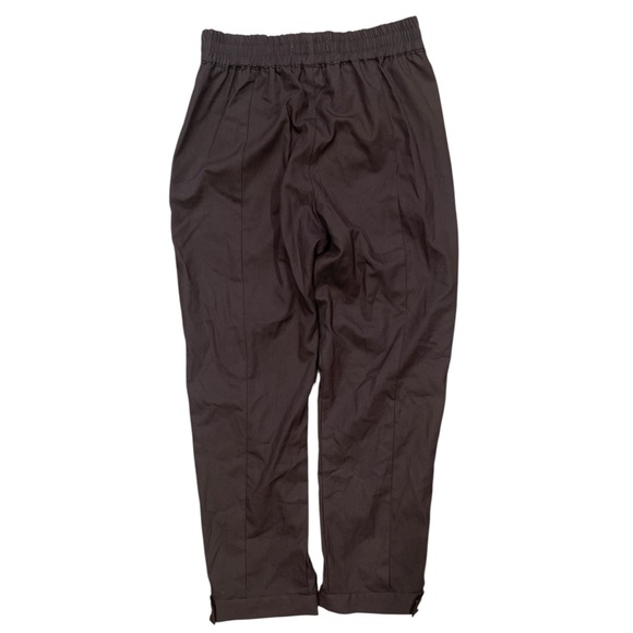 Sevin Kasran Architectural Zip Hem Cropped Utility Pants Brown Pull-On US 4-6 S - Picture 5 of 10